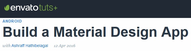 Tutsplus - Build a Material Design App