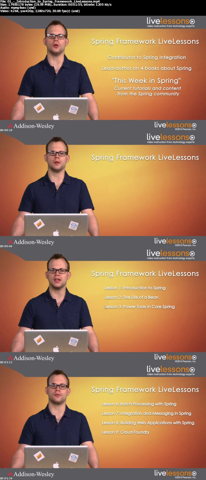 Spring Framework LiveLessons (repost)