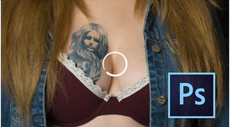 Applying of realistic tattoos on the body in Photoshop