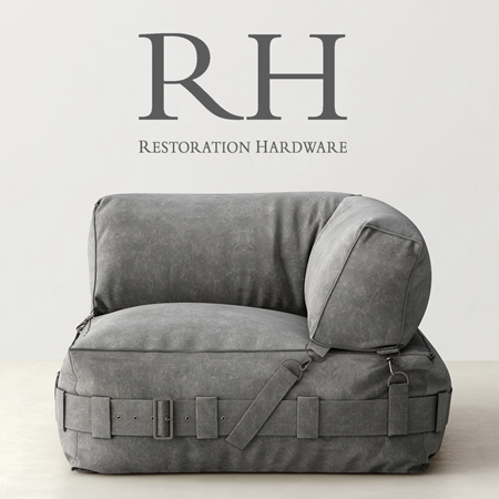 RH CARGO LOUNGE CORNER CHAIR 