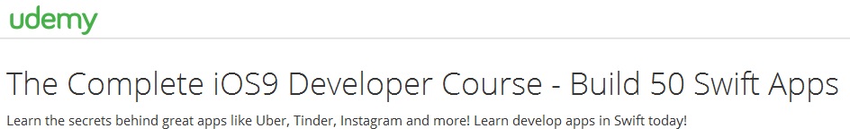 The Complete iOS9 Developer Course – Build 50 Swift Apps