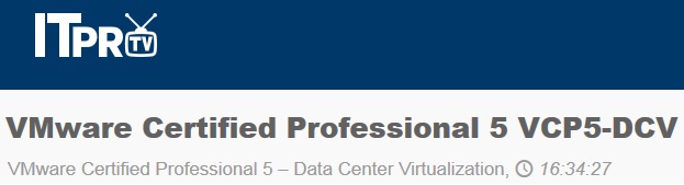 ITpro – VMware Certified Professional 5 VCP5-DCV: VMware Certified Professional 5 – Data Center Virtualization