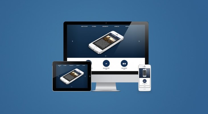 Single Page Design with Bootstrap, CSS, HTML5, JS & Parallax