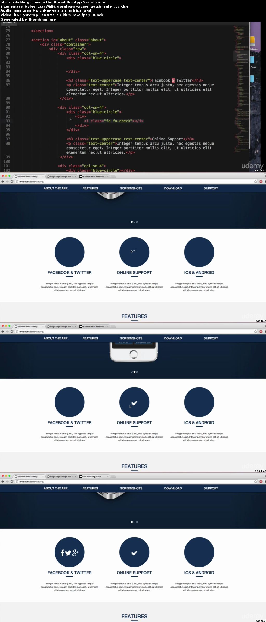 Single Page Design with Bootstrap, CSS, HTML5, JS & Parallax